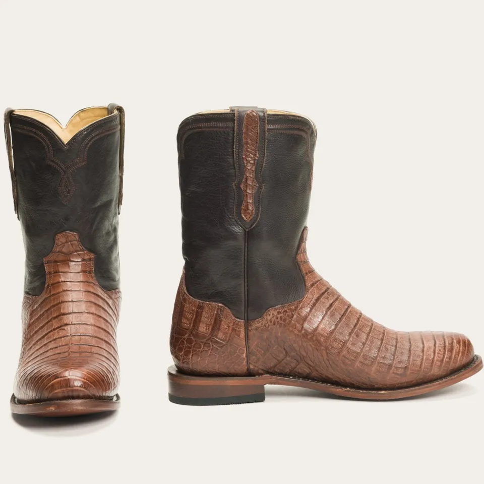 Stetson Puncher Exotic Boots Brown Sale