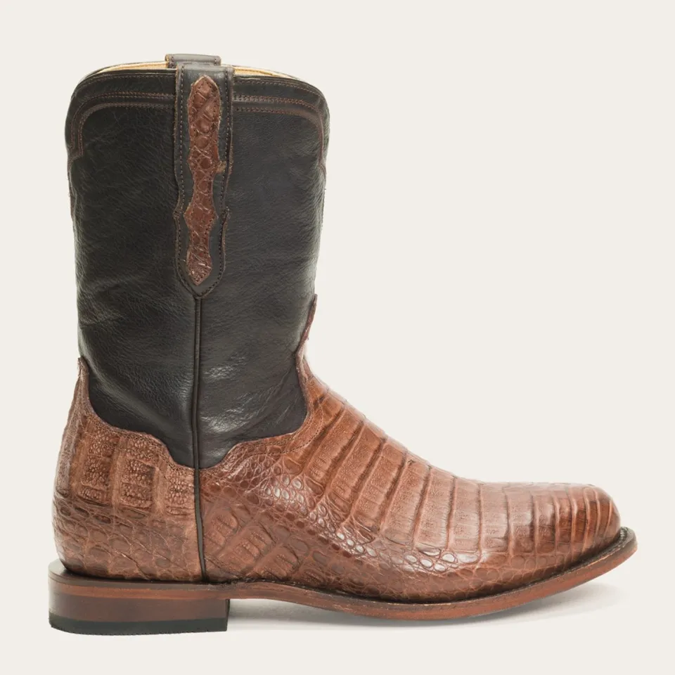 Stetson Puncher Exotic Boots Brown Clearance