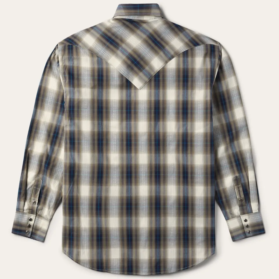 Stetson Ranch Plaid Dobby Western Shirt Brown Best