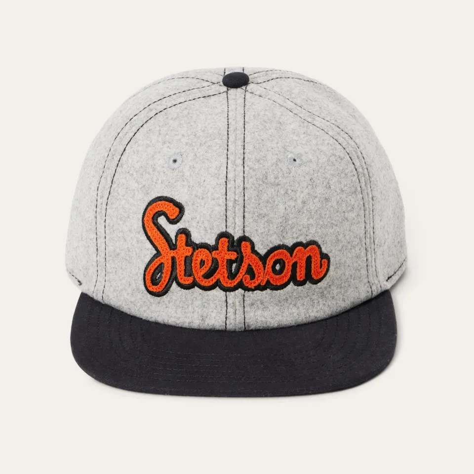 Stetson Retro Script Baseball Cap Grey Best Sale