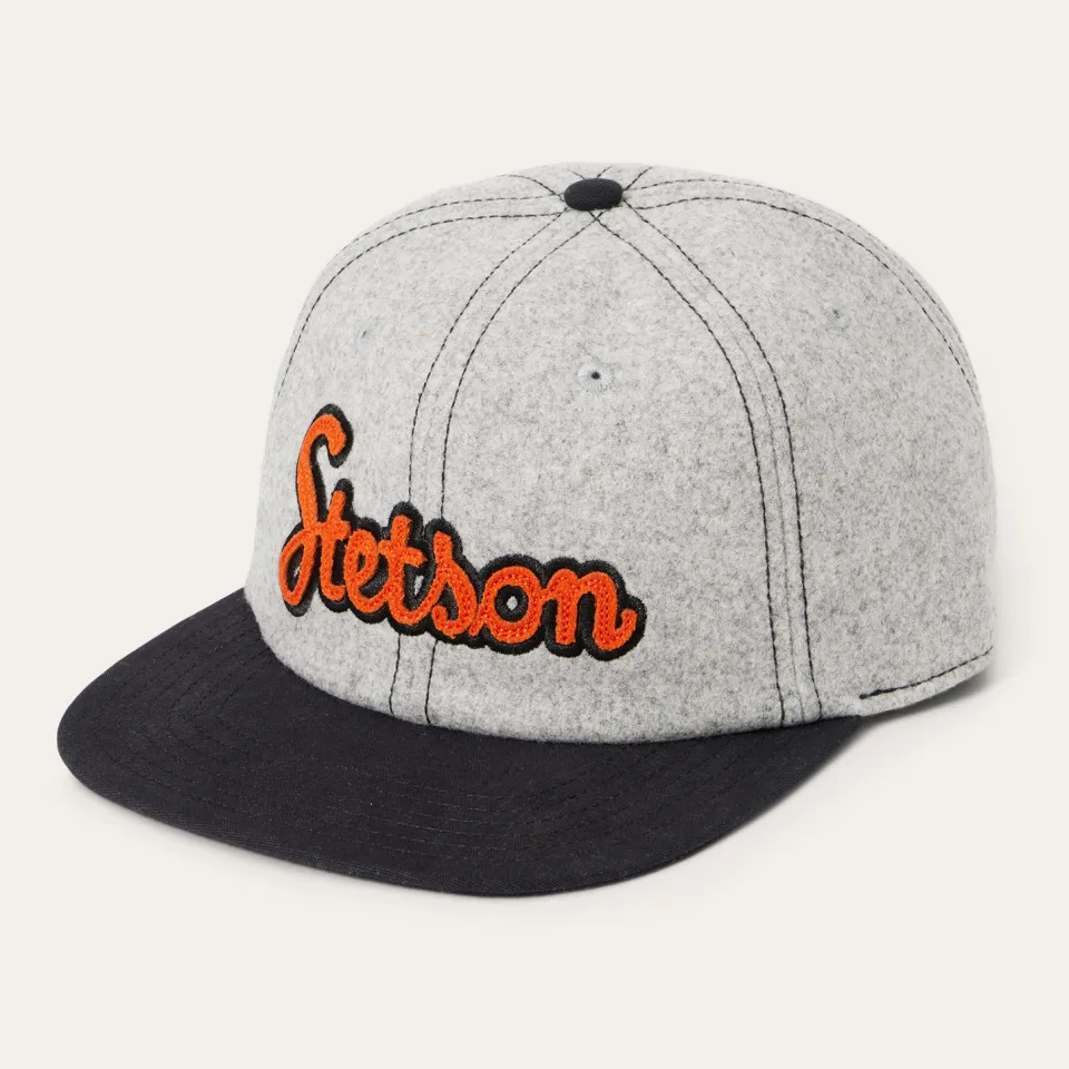 Stetson Retro Script Baseball Cap Grey Best Sale