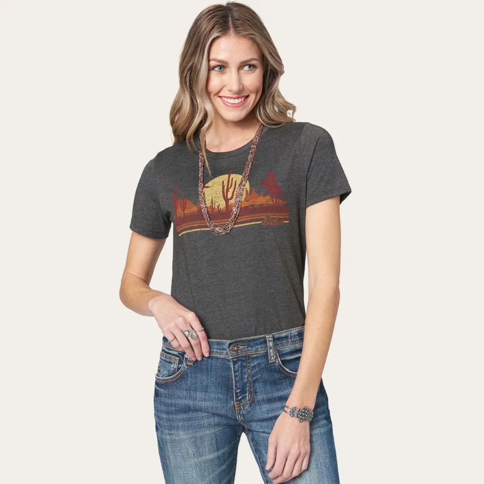 Stetson Riding Into The Sunset Graphic Tee Grey Best