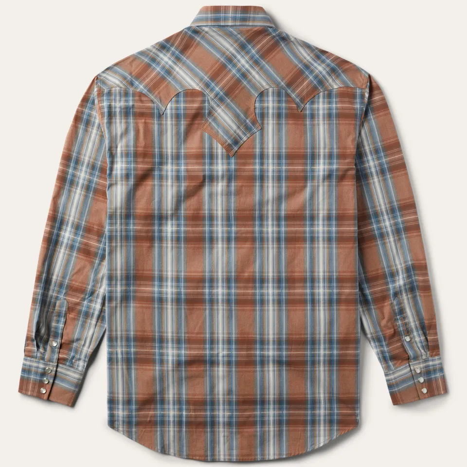 Stetson Rustic Plaid Western Shirt Brown Discount