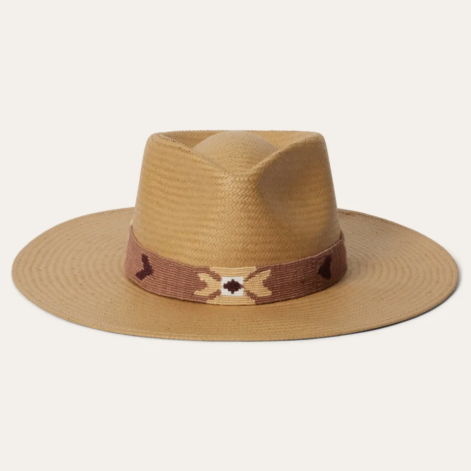 Stetson Sol Straw Fedora Sand Fashion