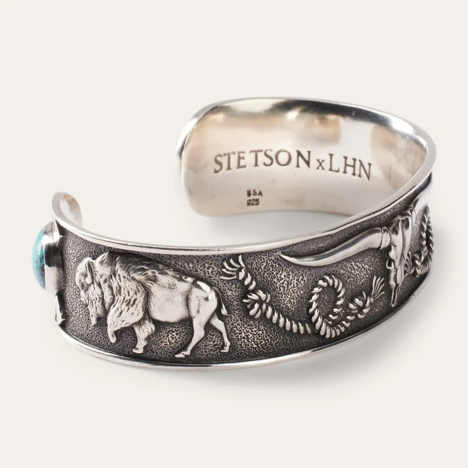 southwestern_cuff_4.webp Stetson Southwestern Cuff Turquoise Best Sale
