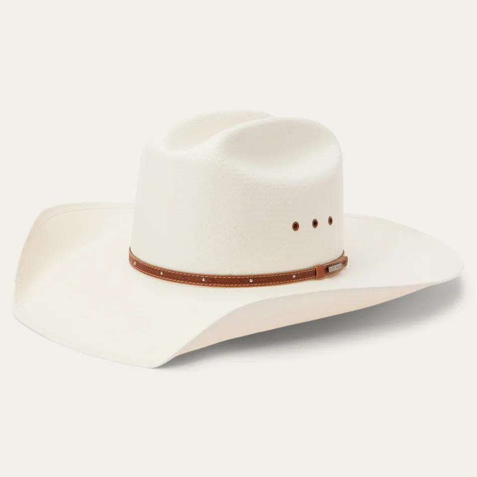 Stetson Stanhope 10X Straw Cowboy Hat Natural Clearance