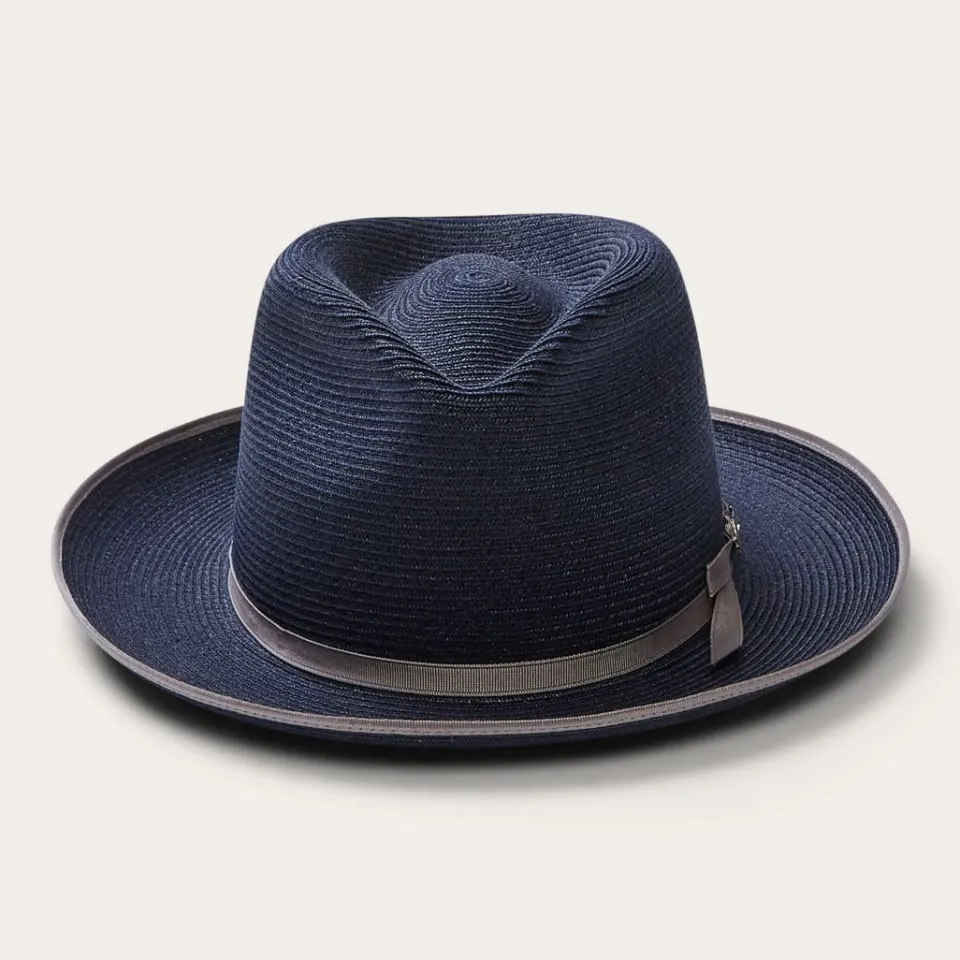 Stetson Stratoliner Hemp Fedora Navy Fashion