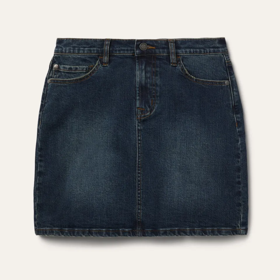 Stetson Stretch Denim 5-Pocket Skirt Blue Clearance