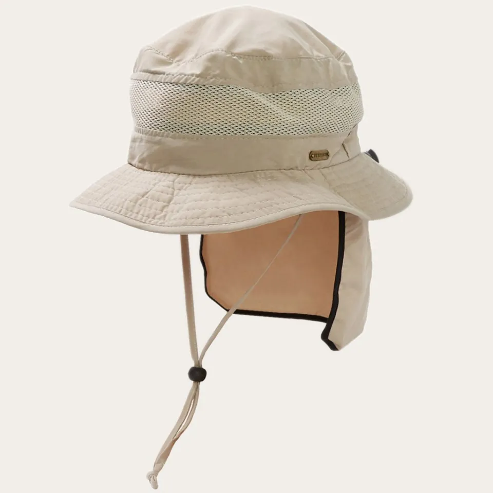 Stetson Switchback 'No Fly Zone' Mesh Bucket Hat Khaki Flash Sale