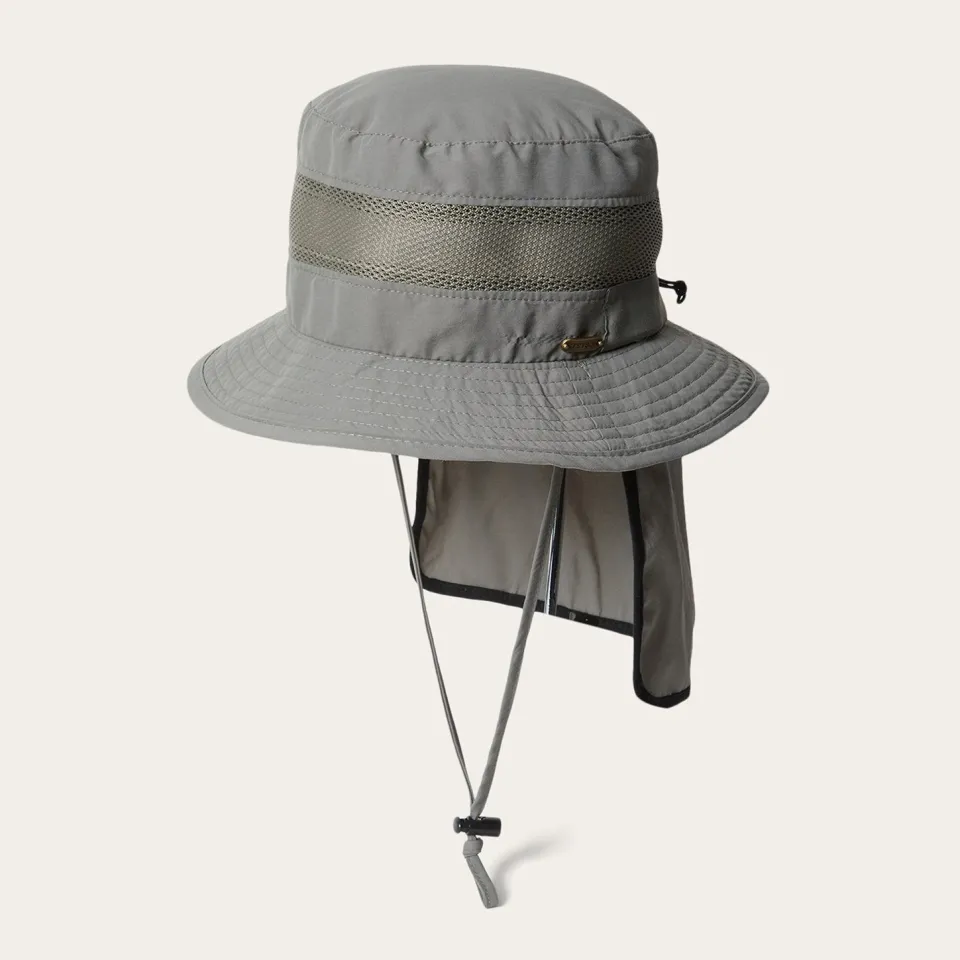 Stetson Switchback 'No Fly Zone' Mesh Bucket Hat Willow Outlet