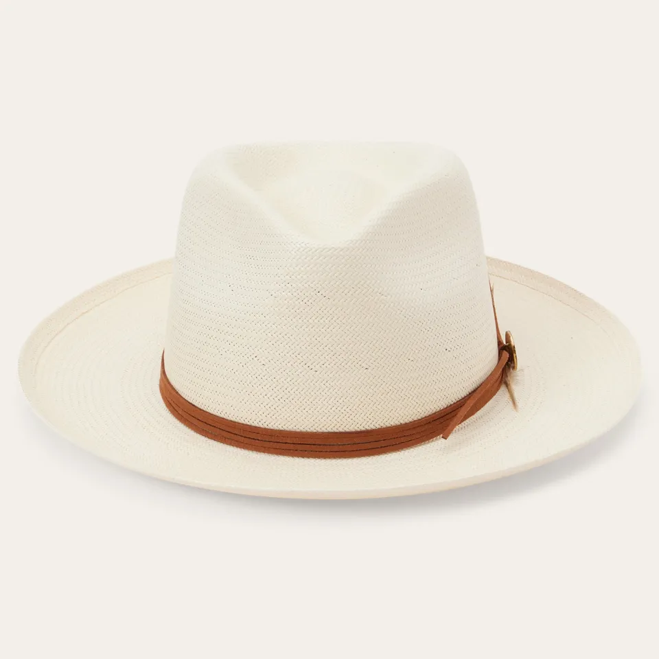 Stetson Tallahassee Shantung Straw Fedora Natural Sale