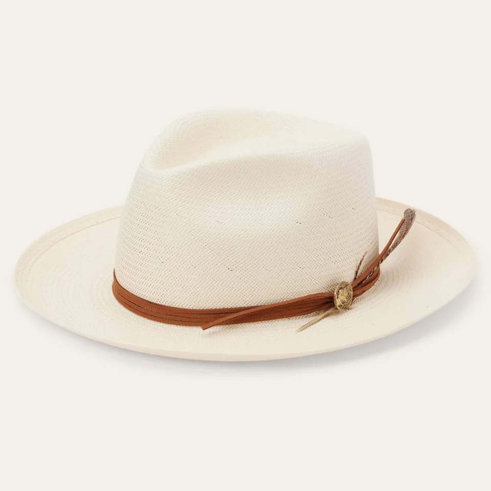 Stetson Tallahassee Shantung Straw Fedora Natural Sale