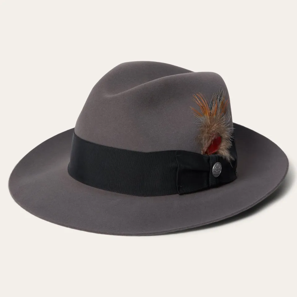 Stetson Temple Fedora Caribou Discount