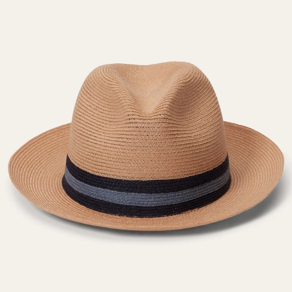 Stetson Triad Straw Fedora Turquoise Store