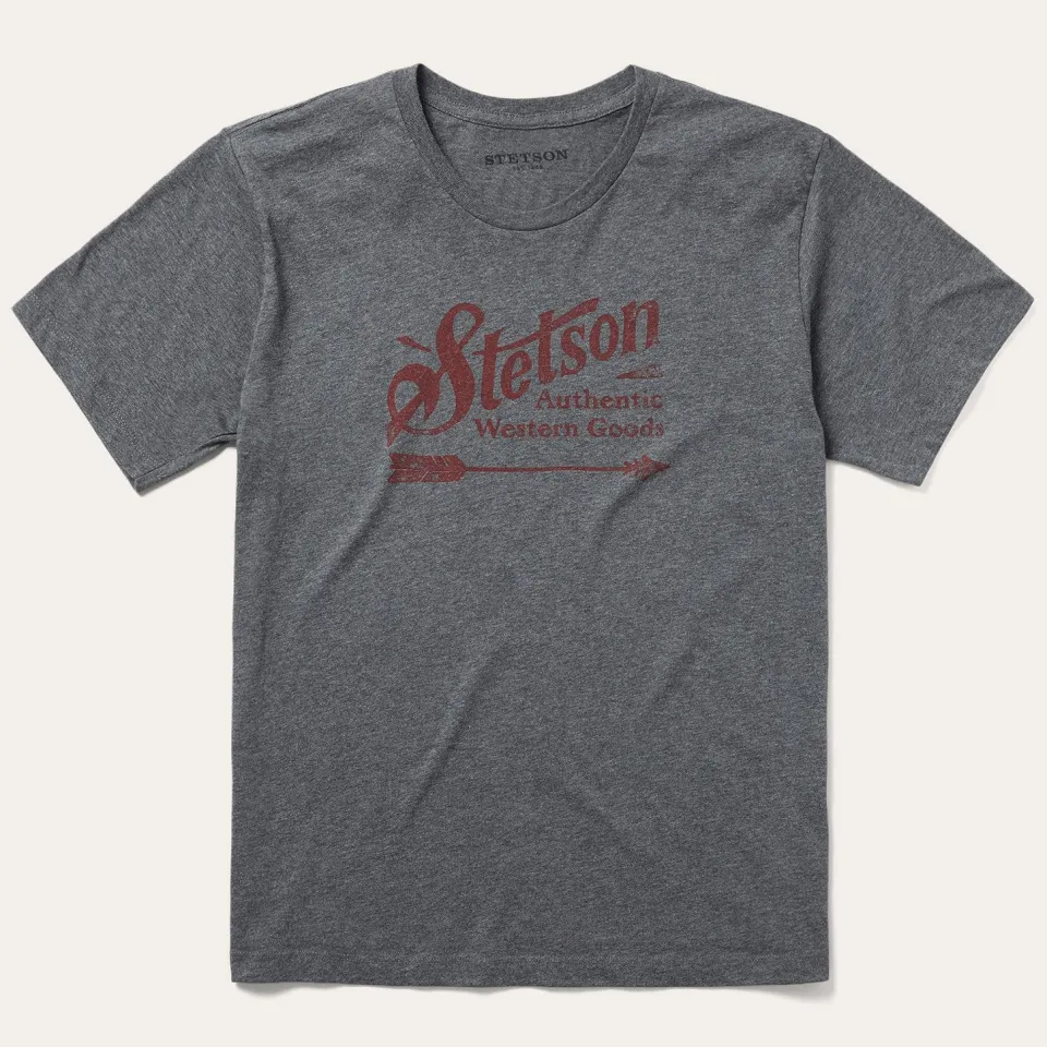Stetson Vintage Arrow Graphic Tee Grey Best Sale