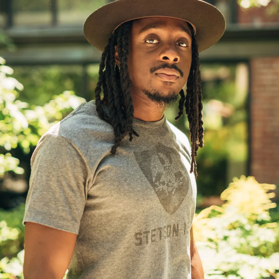 Stetson Vintage Eagle Graphic Tee Grey Shop