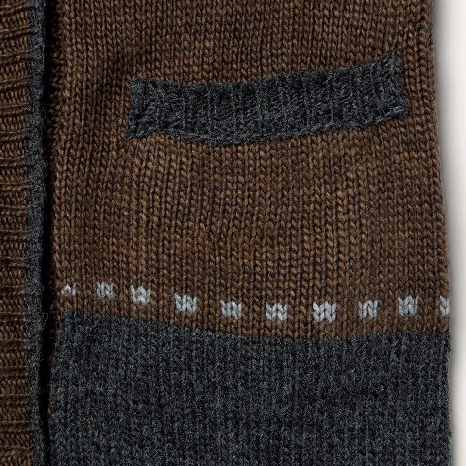 Stetson Vintage Steer Head Cardigan Brown Fashion