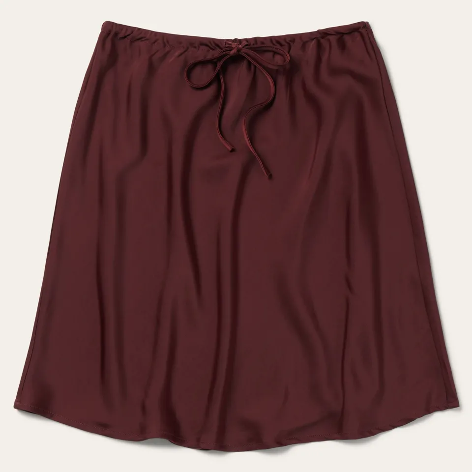 Stetson Wine Satin Skirt Red Hot