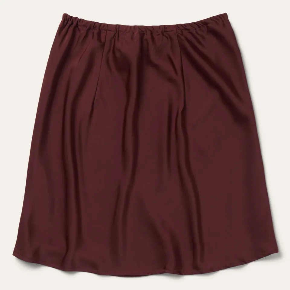 Stetson Wine Satin Skirt Red Hot