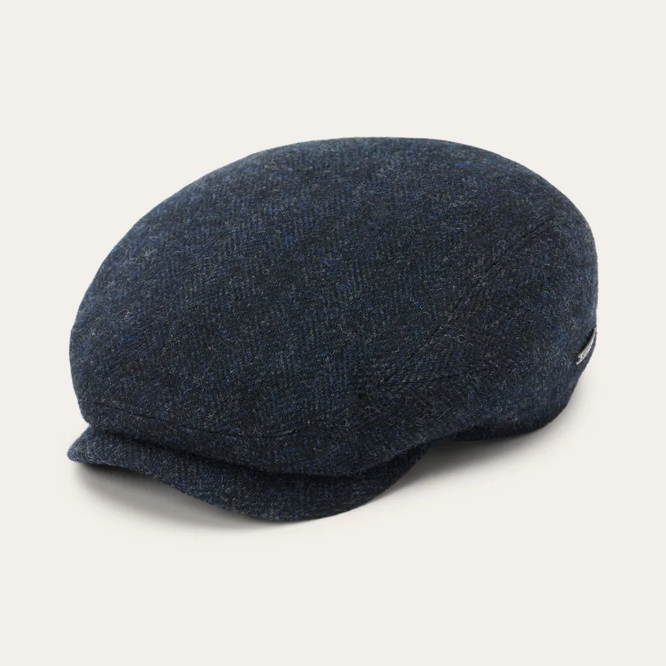 Stetson Wool Herringbone Driver Cap Dark Navy Herringbone Best